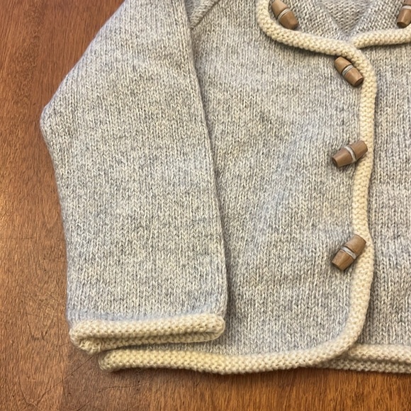 Baby Cardigan:  color: Grey.  Great for a baby boy or girl! - Picture 3 of 4